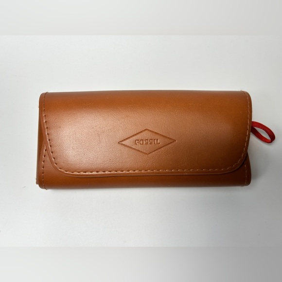 Fossil brown leather glasses case - Picture 3 of 8